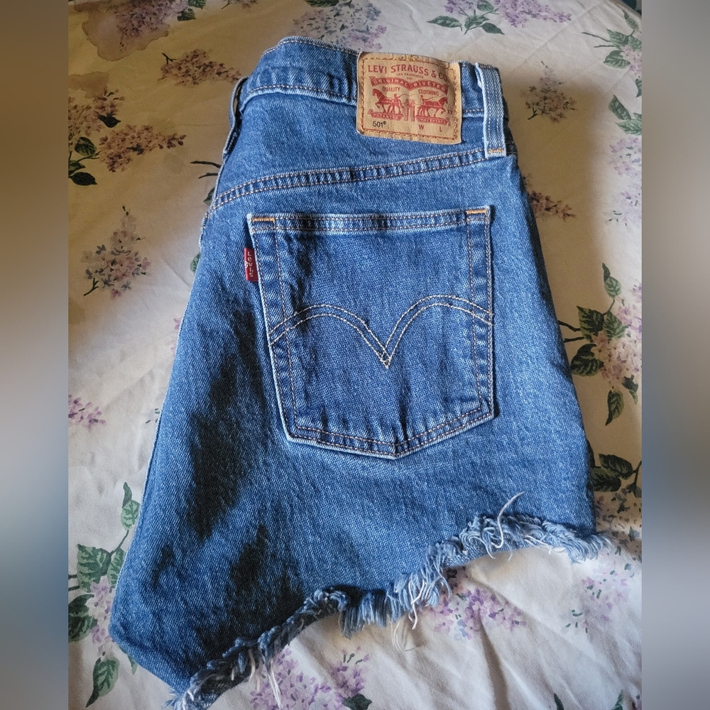 Levi's Blue Denim Cutoff Shorts